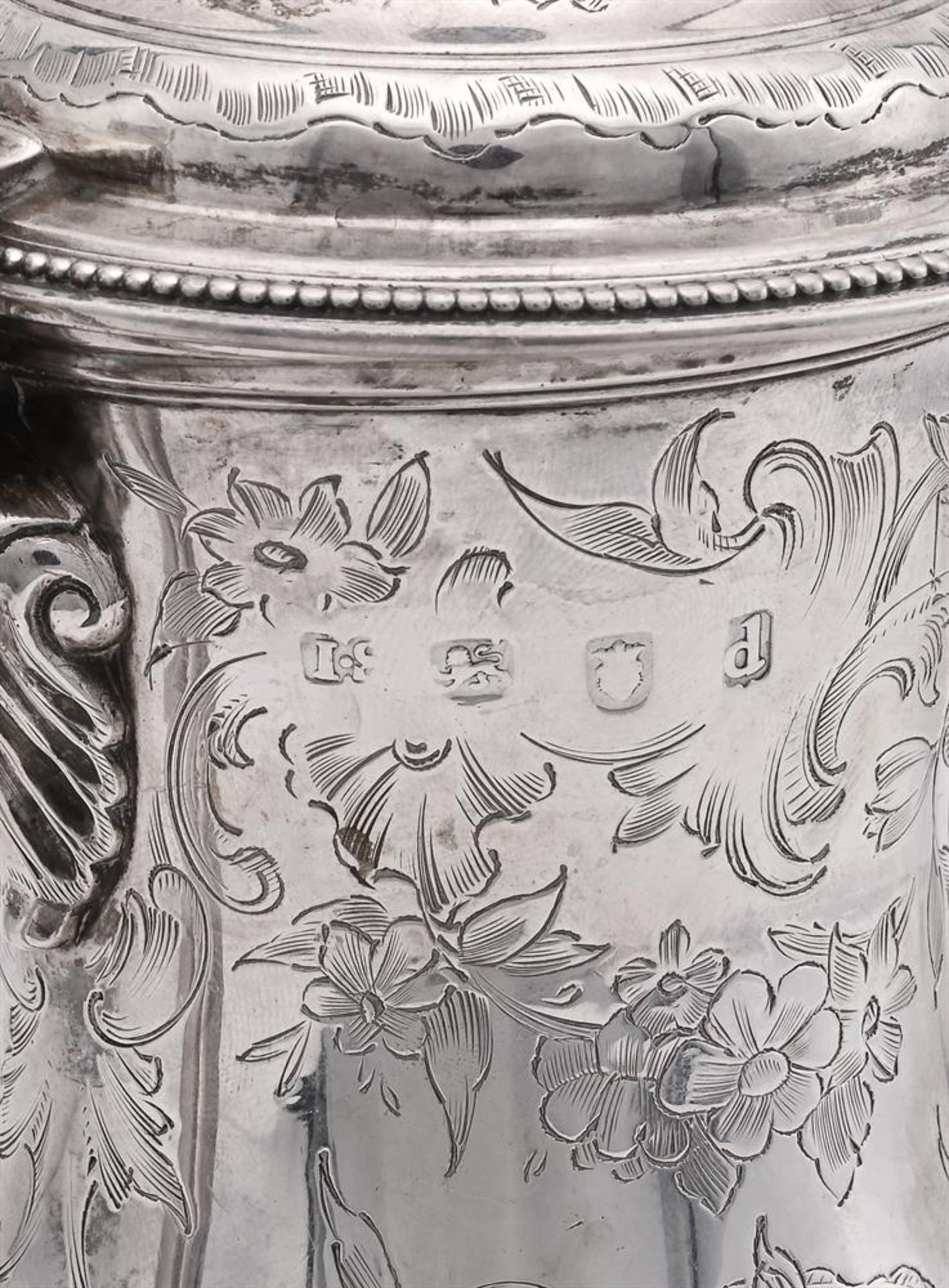 Y A GEORGE III SILVER BALUSTER COFFEE POT - Image 2 of 2
