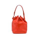 LOUIS VUITTON, NOE, AN ORANGE EPI LEATHER SHOPPING TOTE