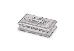 A WILLIAM IV SILVER RECTANGULAR SNUFF BOX