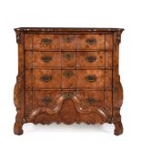 A DUTCH WALNUT AND BURR WALNUT COMMODE, LATE 18TH CENTURY