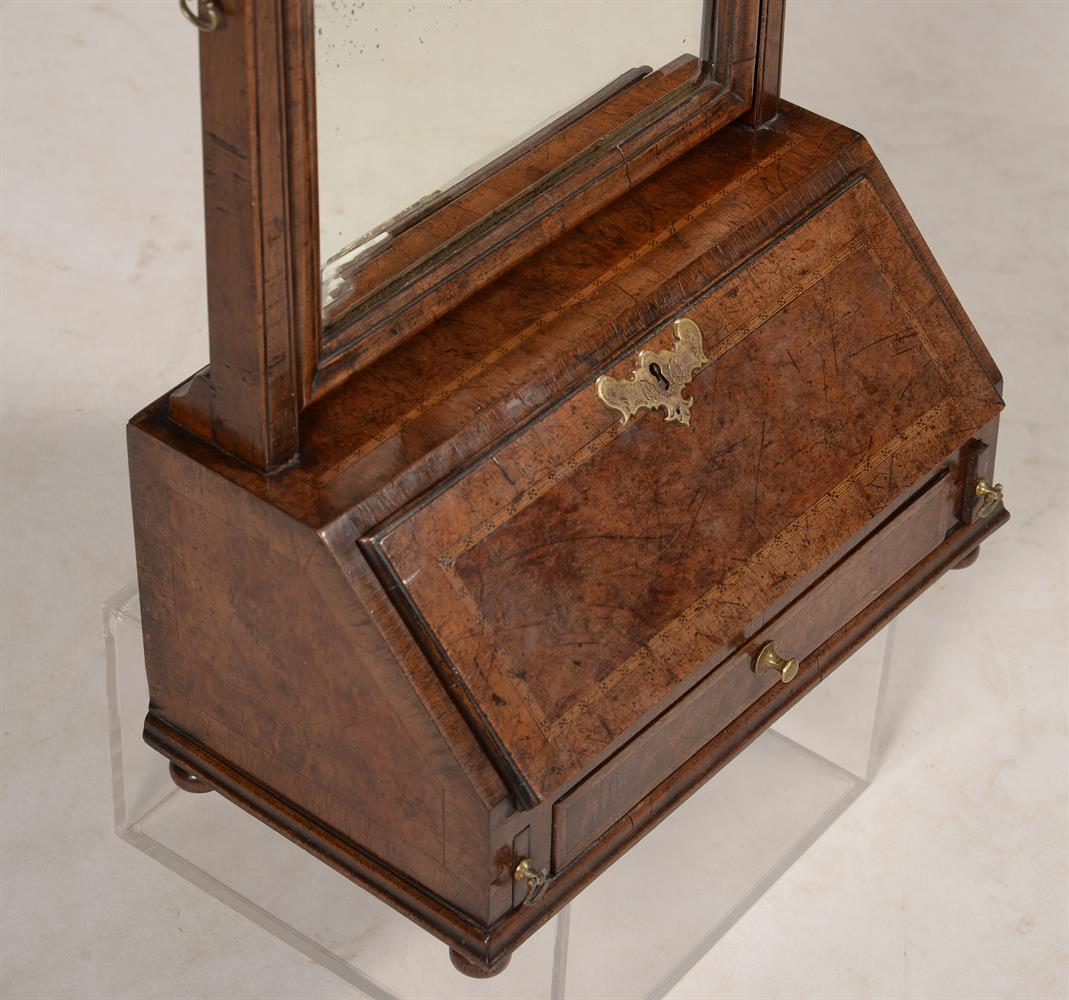 A GEORGE I WALNUT, BURR YEW AND INLAID DRESSING MIRROR, CIRCA 1725 - Image 2 of 3