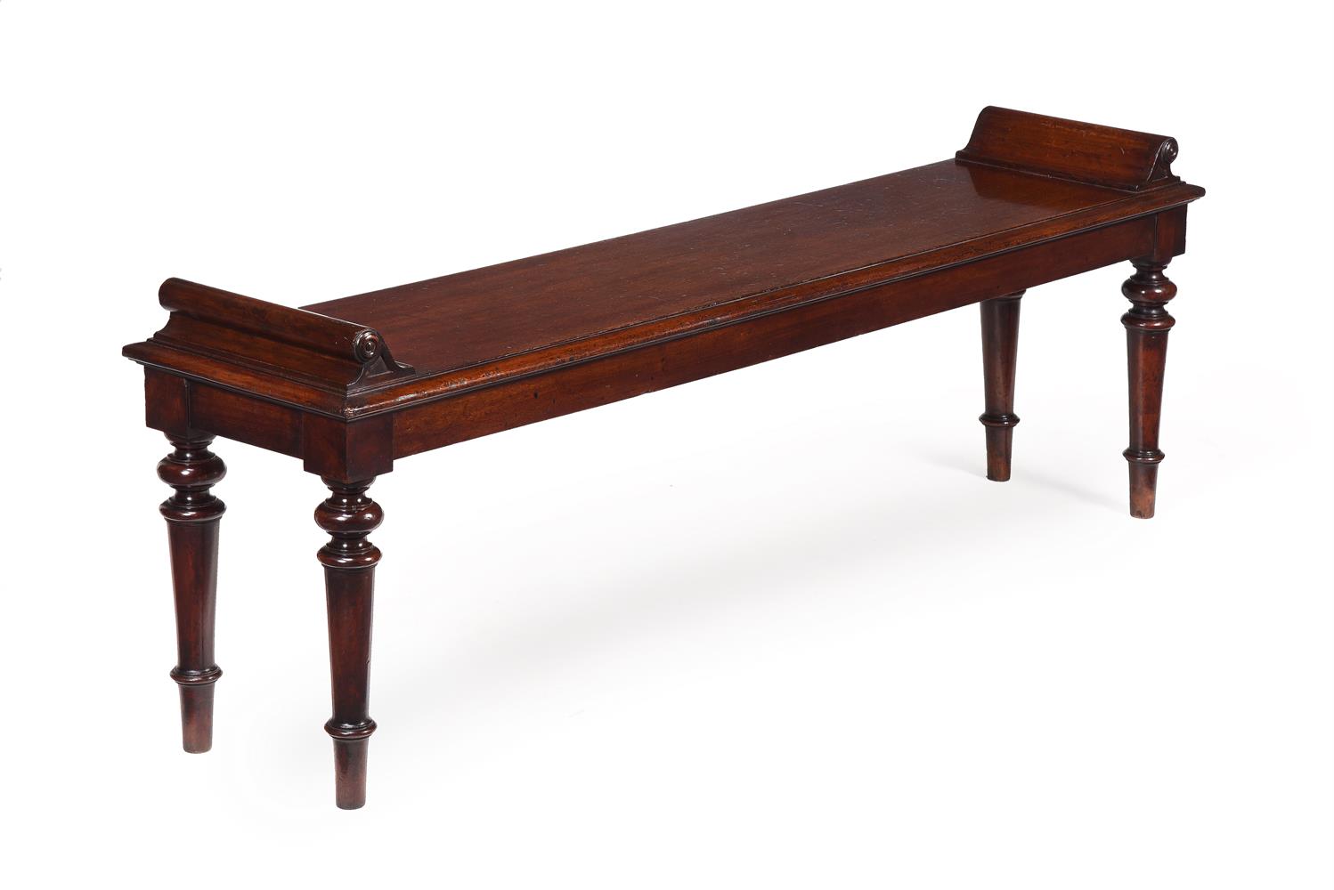 A REGENCY MAHOGANY HALL SEAT, CIRCA 1825 - Image 2 of 4