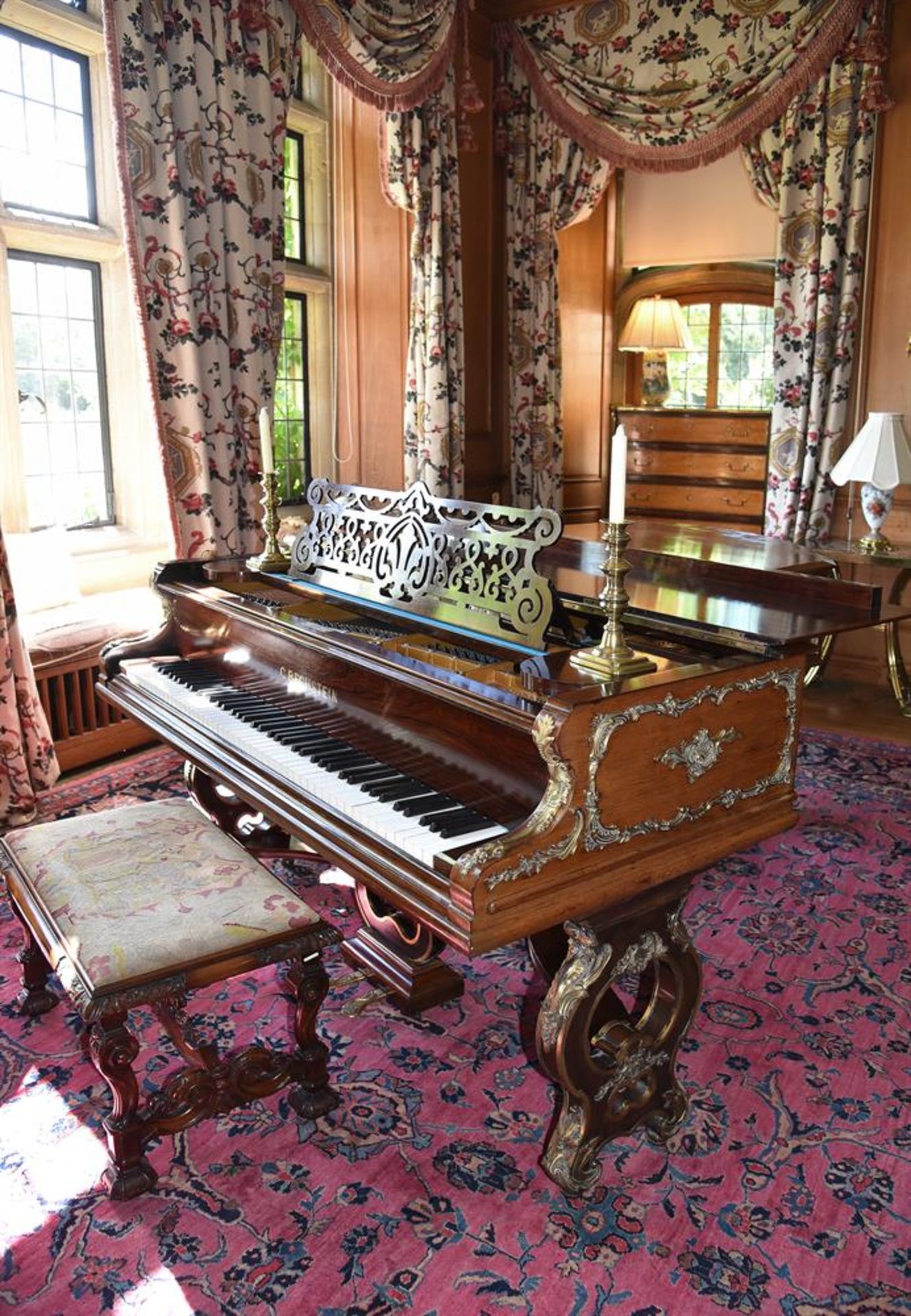Y A BECHSTEIN ROSEWOOD AND ORMOLU MOUNTED GRAND PIANO, CIRCA 1897