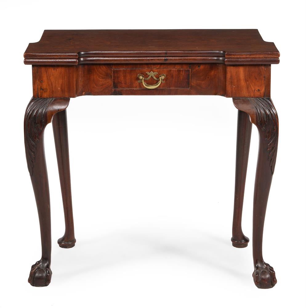 A GEORGE II 'RED WALNUT' FOLDING CARD TABLE, MID-18TH CENTURY - Image 4 of 6