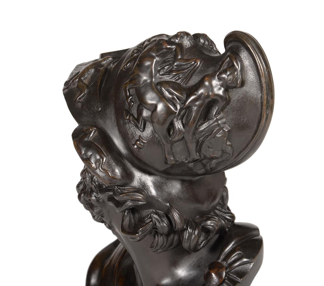 AFTER THE ANTIQUE, A BRONZE BUST OF MENELAUS FRENCH, 19TH CENTURY - Image 3 of 4