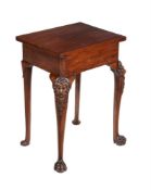 A MAHOGANY SIDE TABLE OR CONSOLE TABLE, IN GEORGE II IRISH STYLE, POSSIBLE PERIOD ELEMENTS