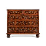 Y A WILLIAM AND MARY WALNUT AND MARQUETRY CHEST OF DRAWERS, CIRCA 1690