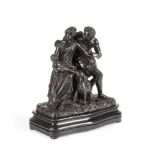 A LARGE BRONZE GROUP DEPICTING FAMILY, 19TH CENTURY