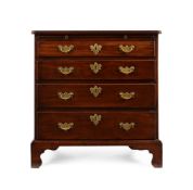 A GEORGE III MAHOGANY CHEST OF DRAWERS, CIRCA 1760