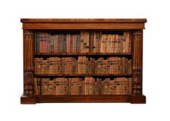 Y A WILLIAM IV CARVED ROSEWOOD OPEN BOOKCASE, CIRCA 1835