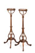 Y A PAIR OF ANGLO-INDIAN ROSEWOOD TORCHERES, MID 19TH CENTURY
