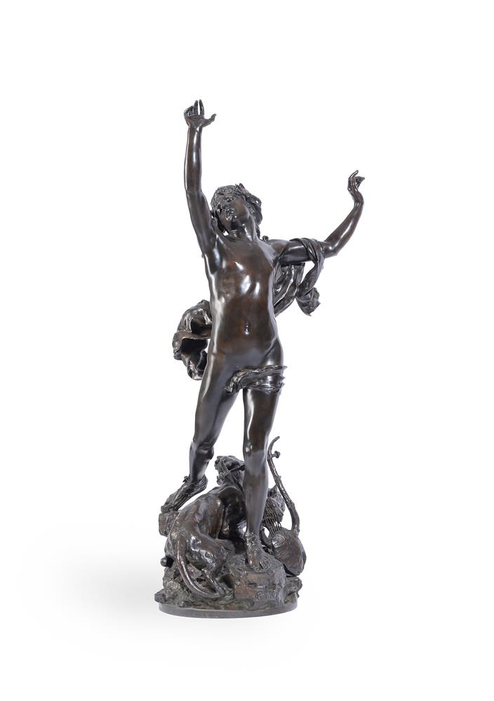 AFTER RAOUL CHARLES VERLET (1857-1923), A BARBEDIENNE CAST BRONZE OF ORPHEUS