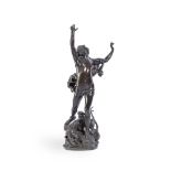 AFTER RAOUL CHARLES VERLET (1857-1923), A BARBEDIENNE CAST BRONZE OF ORPHEUS