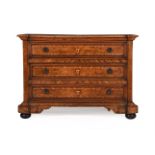 AN ITALIAN WALNUT AND INLAID COMMODE, FIRST HALF 18TH CENTURY