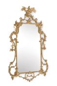 A GEORGE III GILTWOOD WALL MIRROR, IN THE MANNER OF THOMAS JOHNSON, CIRCA 1760