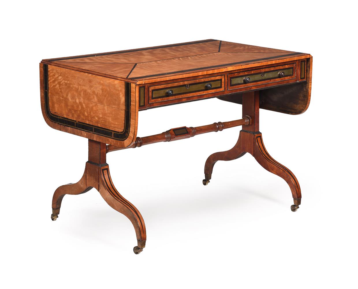 Y A REGENCY SATINWOOD, EBONY AND BRASS INLAID SOFA TABLE, CIRCA 1815 - Image 2 of 7