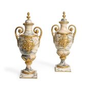 A PAIR OF FRENCH MARBLE AND ORMOLU MOUNTED VASES, LATE 19TH CENTURY