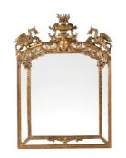 A LARGE VICTORIAN CARVED GILTWOOD PIER MIRROR CIRCA 1870 161cm high