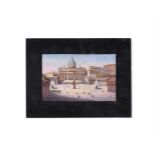 A MICROMOSAIC PLAQUE DEPICTING PIAZZA ST PETRO IN FRONT OF ST PETER'S, LATE 19TH CENTURY