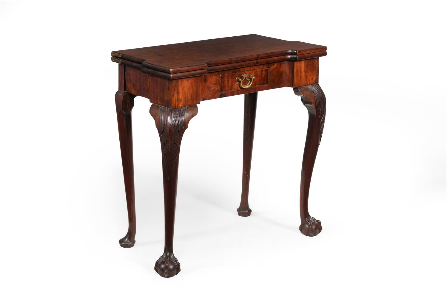 A GEORGE II 'RED WALNUT' FOLDING CARD TABLE, MID-18TH CENTURY - Image 2 of 6