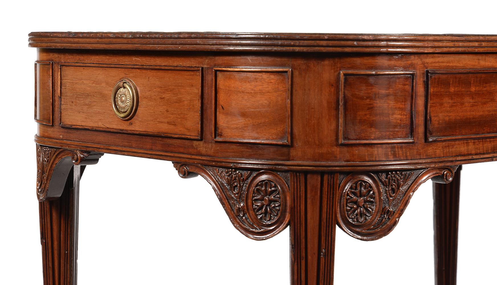 A MAHOGANY WRITING OR LIBRARY TABLE, IN REGENCY STYLE, CIRCA 1880 - Image 3 of 4