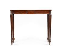 Y A LATE GEORGE III ROSEWOOD AND LINE INLAID SIDE TABLE, LATE 18TH/EARLY 19TH CENTURY