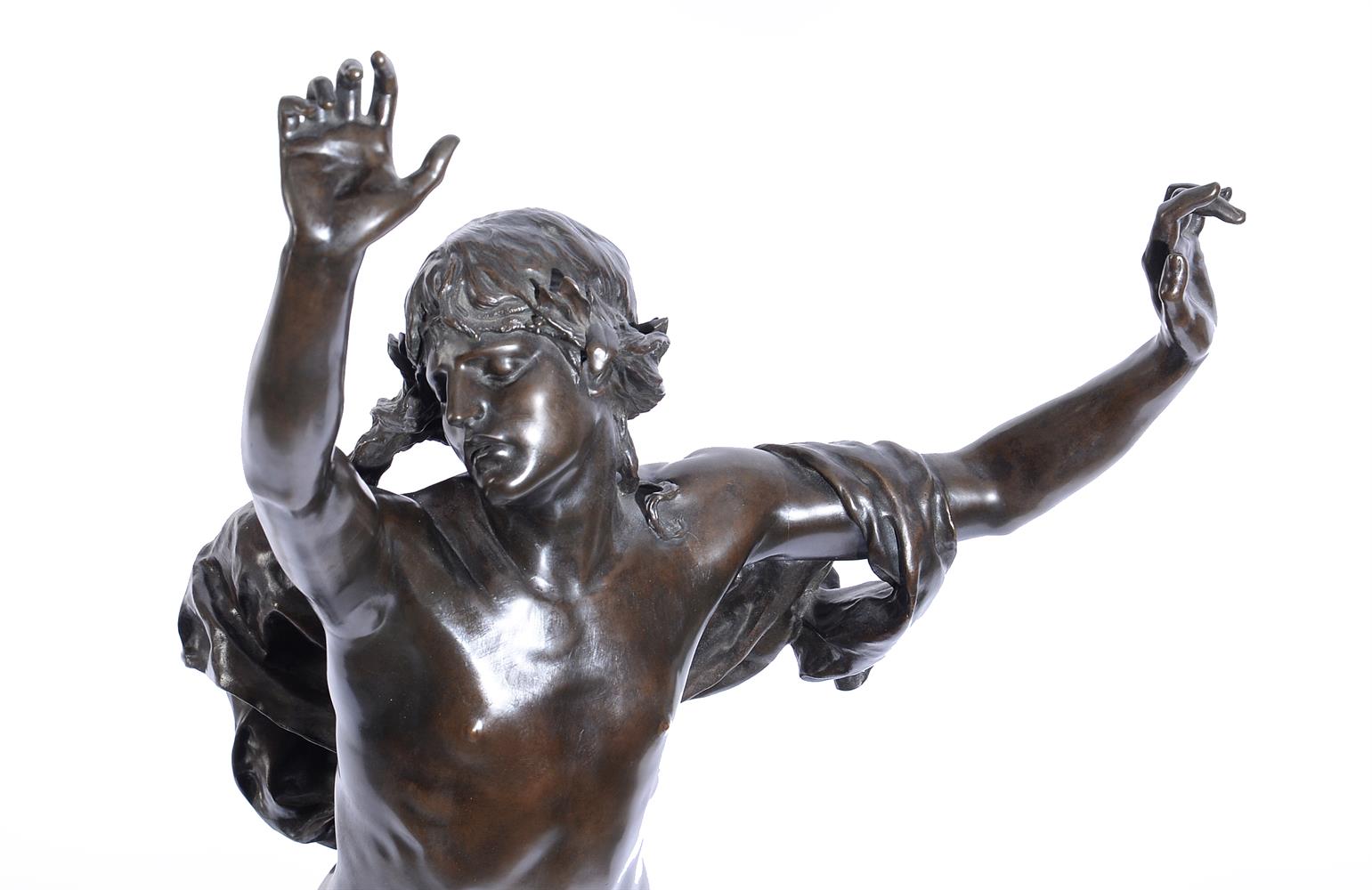 AFTER RAOUL CHARLES VERLET (1857-1923), A BARBEDIENNE CAST BRONZE OF ORPHEUS - Image 3 of 6