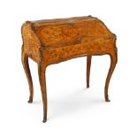 Y A FRENCH TULIPWOOD, MARQUETRY AND GILT METAL MOUNTED WRITING DESK, LATE 19TH CENTURY