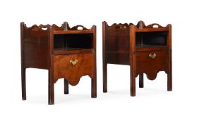 A PAIR OF GEORGE III MAHOGANY BEDSIDE COMMODES, CIRCA 1780