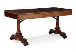 Y A GEORGE IV ROSEWOOD LIBRARY TABLE, IN THE MANNER OF GILLOWS, CIRCA 1825