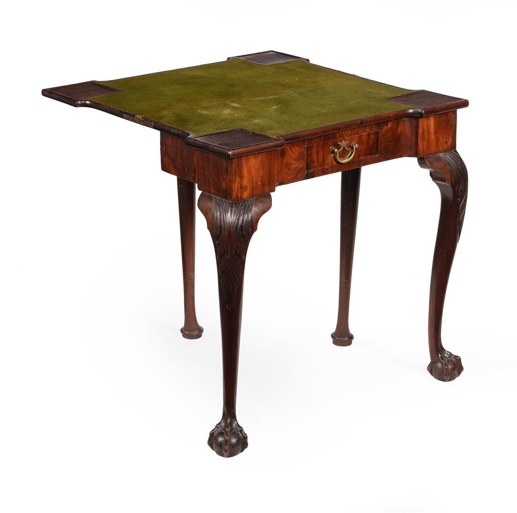 A GEORGE II 'RED WALNUT' FOLDING CARD TABLE, MID-18TH CENTURY - Image 3 of 6