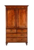 Y A GEORGE IV MAHOGANY LINEN PRESS