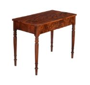 A GEORGE IV 'FLAME' MAHOGANY SIDE TABLE