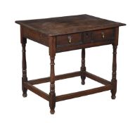 A CHARLES II OAK SIDE TABLE