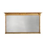 A GEORGE IV GILTWOOD OVERMANTEL WALL MIRROR