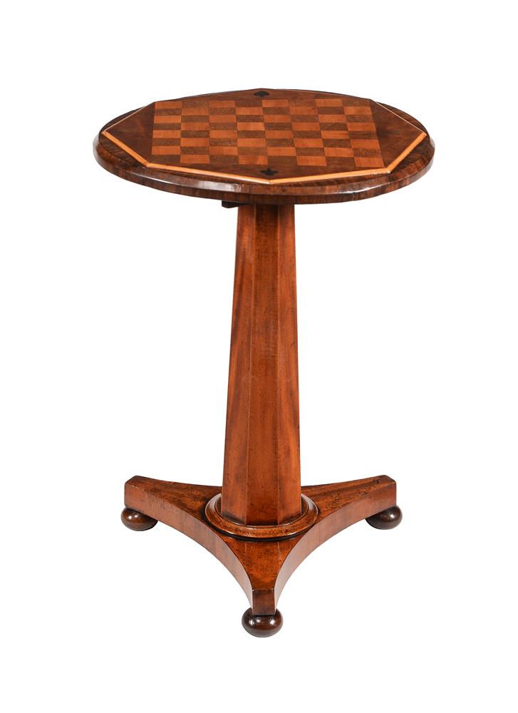 Y A VICTORIAN MAHOGANY PEDESTAL GAMES TABLE