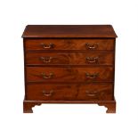 A GEORGE III MAHOGANY CHEST OF DRAWERS