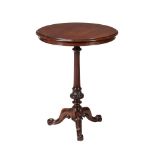 AN EARLY VICTORIAN MAHOGANY TRIPOD OCCASIONAL TABLE