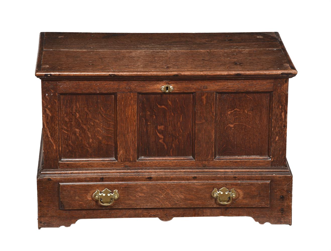 A GEORGE III WELSH OAK COFFER BACHLATE 18TH CENTURY43cm x 64cm x 33cmProvenance: Private Collect