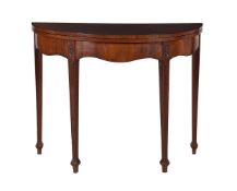 A GEORGE III MAHOGANY CARD TABLE