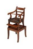 A REGENCY MAHOGANY CHILD'S ARMCHAIR