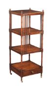 A MAHOGANY FOUR TIER WHATNOT