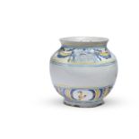 A FAIENCE OVOID VASE PROBABLY FRENCH OR NORTHERN ITALIAN, CIRCA 1800