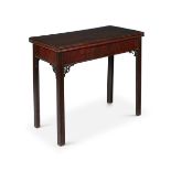 A GEORGE III MAHOGANY CARD TABLE, CIRCA 1780