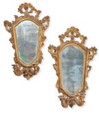 A PAIR OF NORTH ITALIAN GILTWOOD GIRANDOLES, 19TH CENTURY