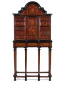 AN ITALIAN WALNUT AND MARQUETRY CABINET, LATE 17TH CENTURY