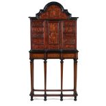 AN ITALIAN WALNUT AND MARQUETRY CABINET, LATE 17TH CENTURY