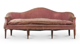 A GEORGE III MAHOGANY SOFA, CIRCA 1790 AND LATER