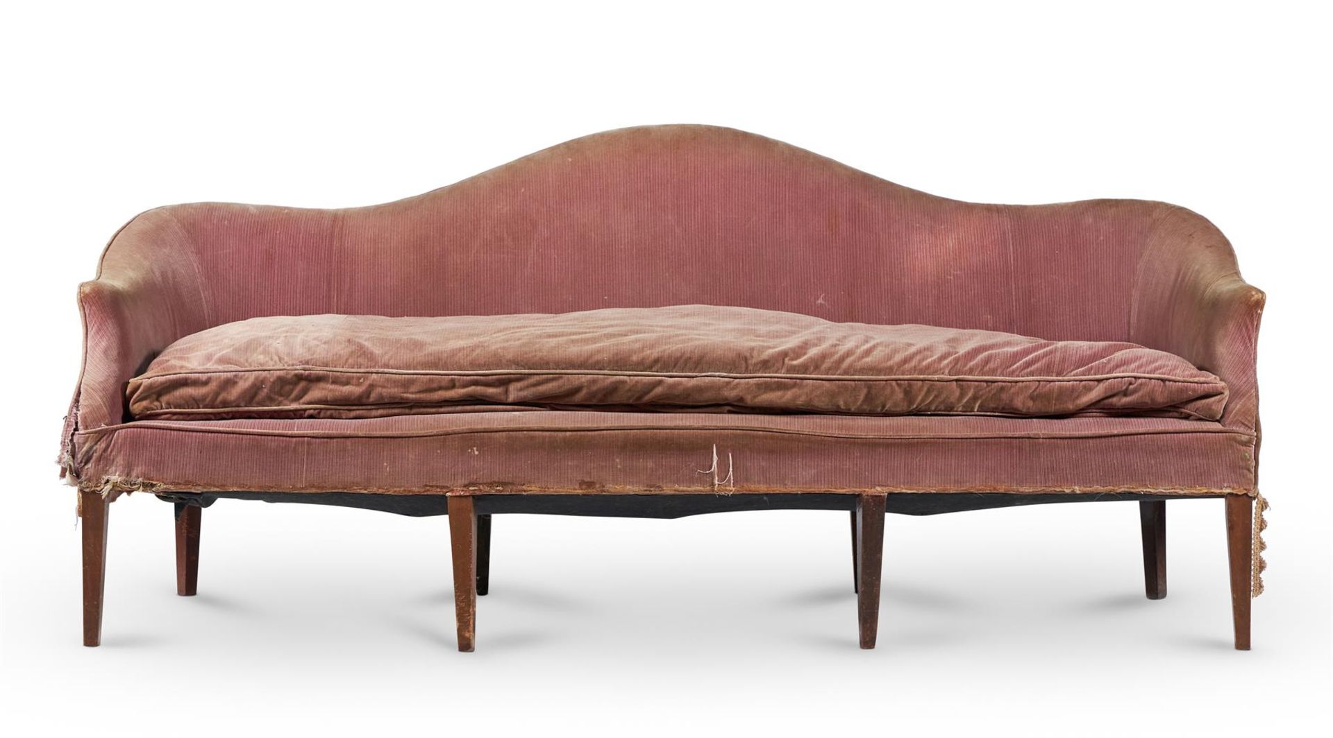 A GEORGE III MAHOGANY SOFA, CIRCA 1790 AND LATER