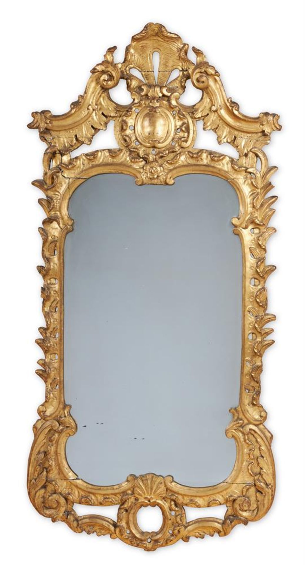 A PAIR OF GEORGE III GILTWOOD MIRRORS IN THE MANNER OF MATTHIAS LOCK, CIRCA 1750 - Image 3 of 4